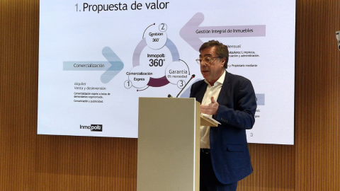 Luis Martín Guirado, Senior Advisor de Inmopolt, durante su intervención en el foro OPTIMIZA 2025.