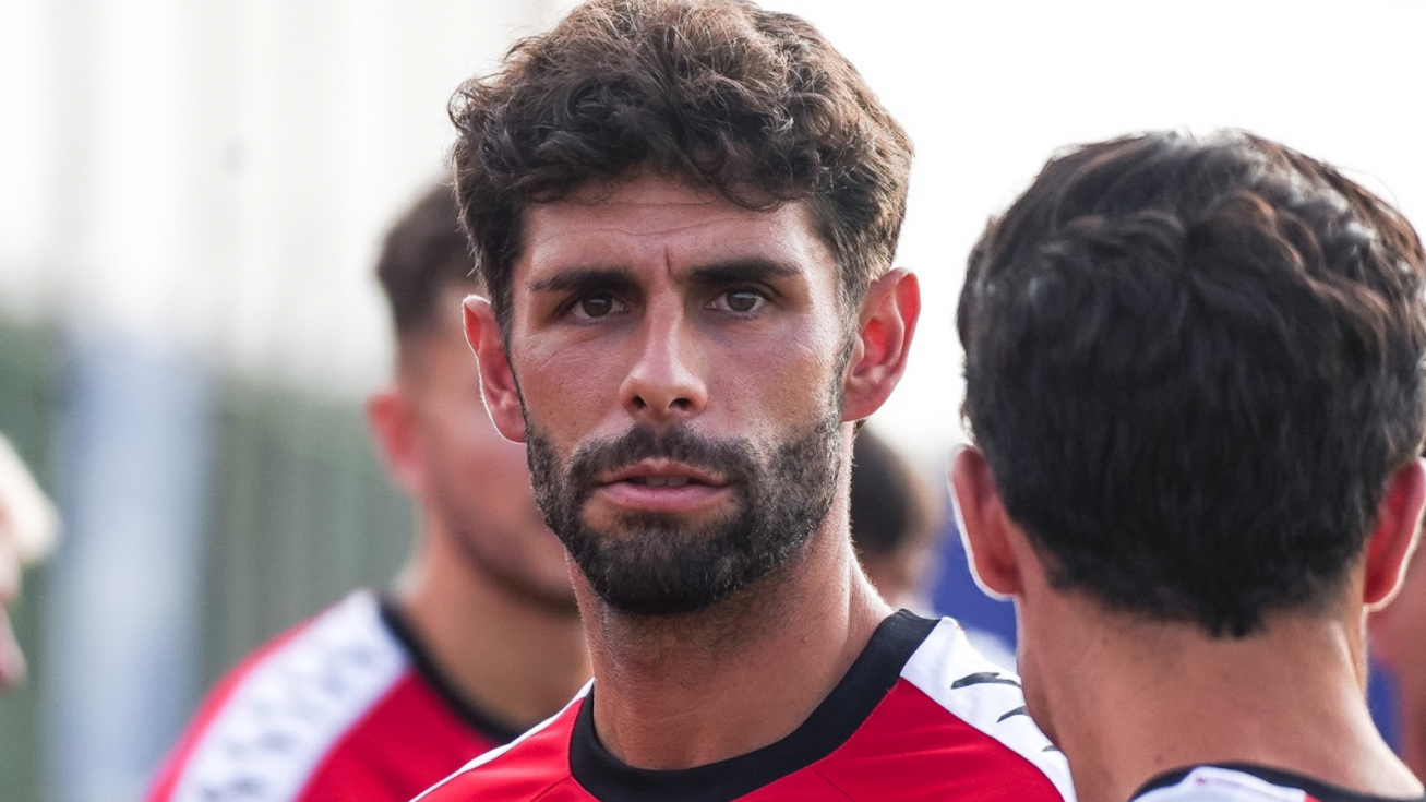 &Oacute;scar Gil, jugador del Real Murcia.