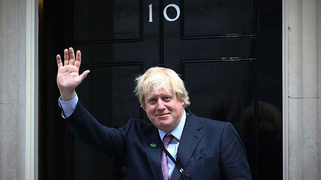 Boris Hohnson ante el n&uacute;mero 10 de Downing Street