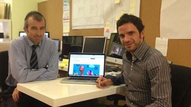 &Aacute;ngel Torrecillas, a la izquierda, es el CEO de Visualtis