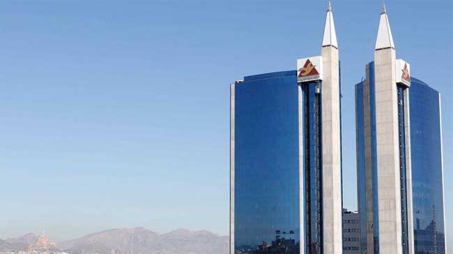 Las 'torres azules' en Murcia, sede del holding Grupo Fuertes