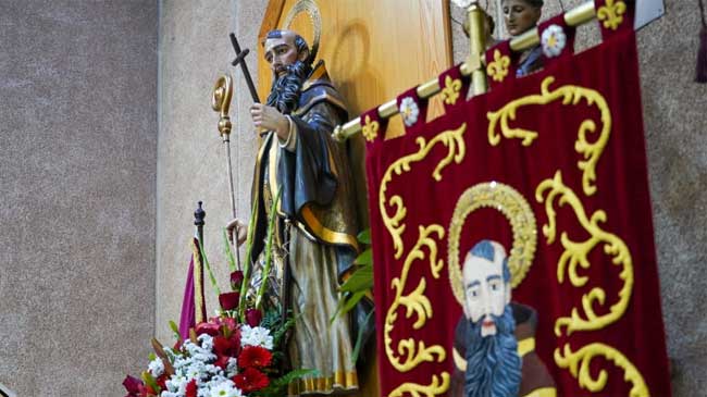 Imagen de San Gin&eacute;s de la Jara en la parroquia del mismo nombre