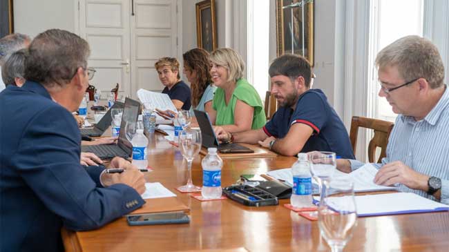 Momento de la reuni&oacute;n de la Junta de Gobierno celebrada hoy