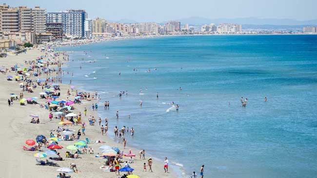 Playa del Gal&uacute;a, en La Manga
