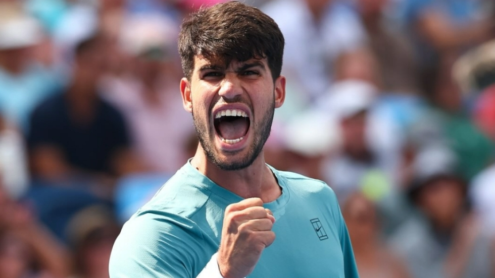 Carlos Alcaraz celebra el pase a la final del Masters 1000 de Cincinnati (@Cicinnati Open). Carlos Alcaraz celebra el pase a la final del Masters 1000 de Cincinnati (@Cicinnati Open).