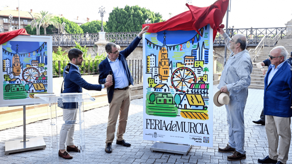 Presentación del cartel de la Feria de Murcia, obra del pintor Esteban Linares Presentación del cartel de la Feria de Murcia, obra del pintor Esteban Linares
