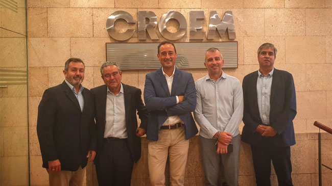 Fulgencio Jim&eacute;nez (One Million Bots y vicepresidente de TIMUR;  Andres Pedre&ntilde;o, presidente de Alicantec; Juan Celdr&aacute;n, presidente de TIMUR; Angel Torrecillas, Visualtis y secretario de CENTIC y Tonny Velin, presidente de CENTIC