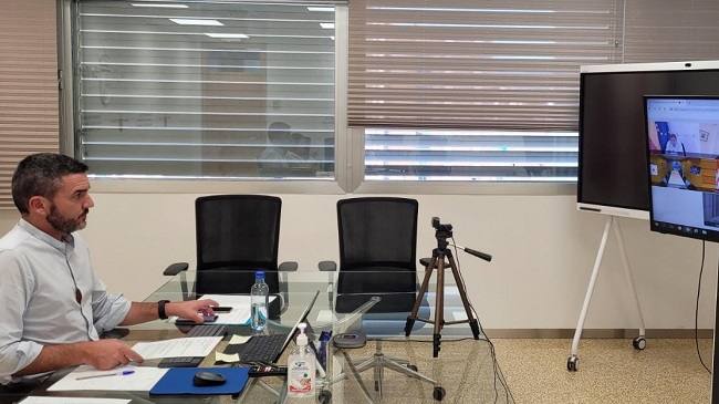 El consejero Antonio Luengo durante su participaci&oacute;n en el Consejo Consultivo de Agricultura y Pesca celebrado esta tarde de forma telem&aacute;tica
