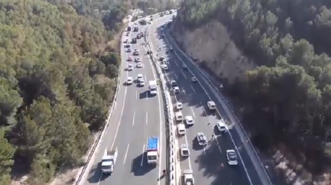 La A-30 a su paso por el Puerto de la Cadena