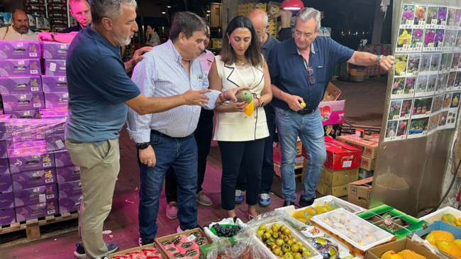 La consejera Sara Rubira, junto con exportadores de la Región de Murcia, en el mercado Yau Ma Tei de Hong Kong. | Foto: CARM La consejera Sara Rubira, junto con exportadores de la Región de Murcia, en el mercado Yau Ma Tei de Hong Kong. | Foto: CARM