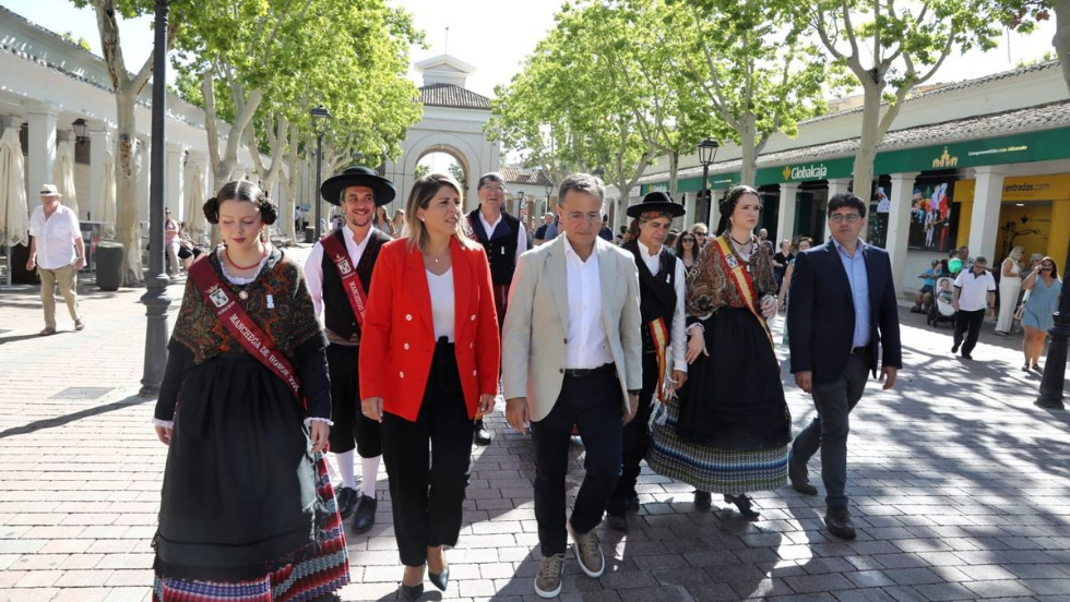 Noelia Arroyo durante su visita a la Feria de Albacete.