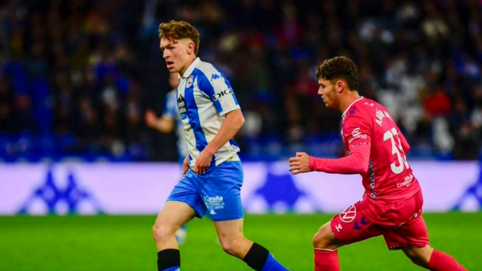 Diego Gómez durante un encuentro con el Deportivo de la Coruña. Diego Gómez durante un encuentro con el Deportivo de la Coruña.