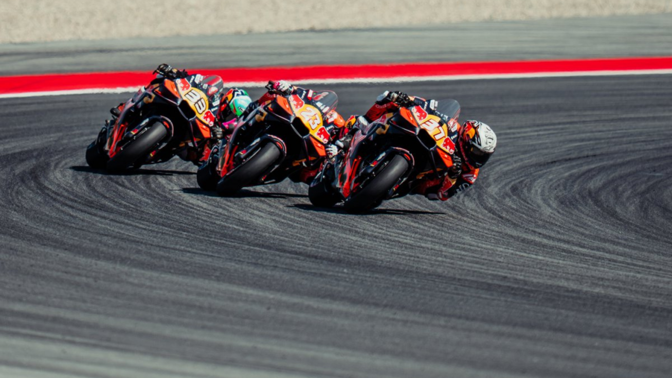 Carrera de hoy Moto GP. | Foto: cuenta X Red Bull KTM