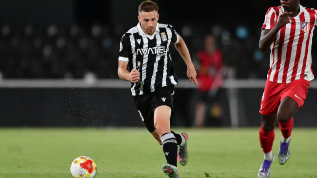 Kevin en el partido contra el Atlético de Madrid B. | Foto: FC Cartagena