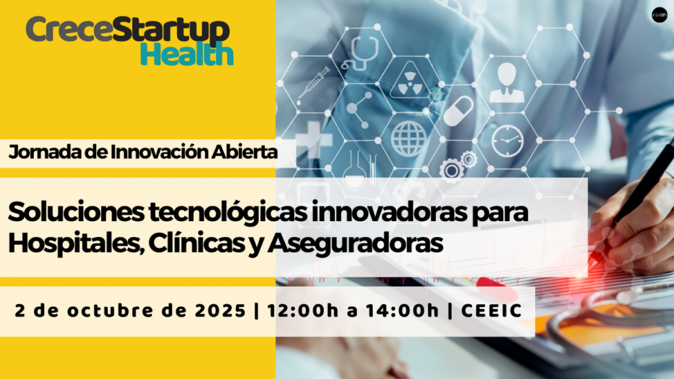 Cartel oficial de la Jornada de Innovaci&oacute;n Abierta en Salud organizada por CEEIC e INFO en Cartagena