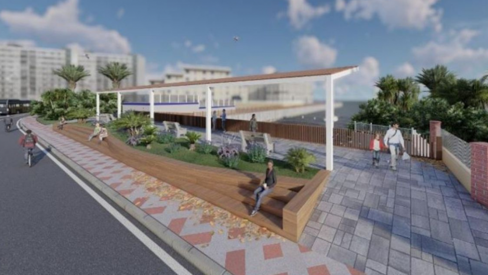 Recreación del mirador previsto en la gola de Marchamalo, que debía financiarse con 360.000 € de fondos europeos y nunca llegó a construirse Recreación del mirador previsto en la gola de Marchamalo, que debía financiarse con 360.000 € de fondos europeos y nunca llegó a construirse