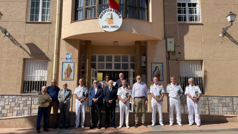 Visita del almirante Alejandro Cuerda a la Hospitalidad. | Foto: La Hospitalidad