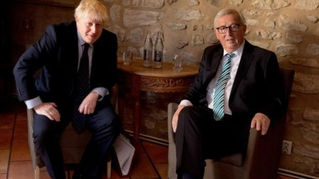 Boris Johnson y Jean-Claude Juncker