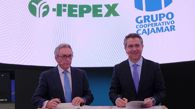 Jorge Brotons y Eduardo Baamonde, presidentes de Fepex y Cajamar