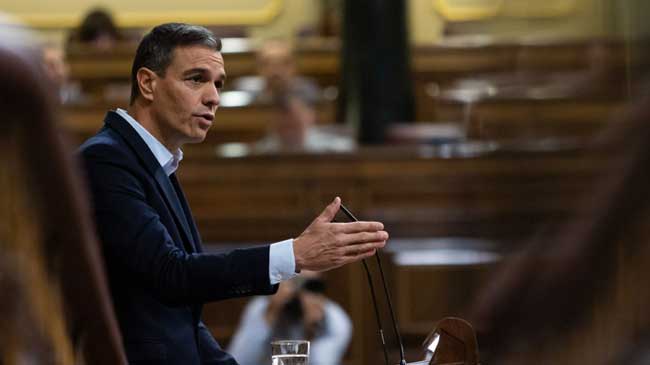 Pedro S&aacute;nchez, esta ma&ntilde;ana en el Congreso de los Diputados