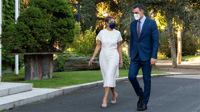 Pedro S&aacute;nchez y Yolanda D&iacute;ez, en una imagen de archivo