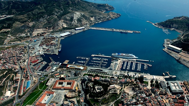 Vista a&eacute;rea del puerto de Cartagena