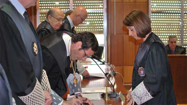 Ana María Martínez, durante su toma de posesión como magistrada en la Audiencia Provincial en 2015 Ana María Martínez, durante su toma de posesión como magistrada en la Audiencia Provincial en 2015