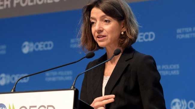 Clare Lombardelli es la economista jefe de la OCDE