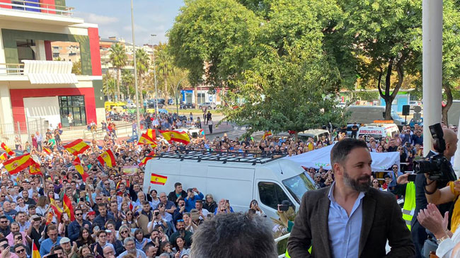 Mitin de Santiago Abascal (Vox) en Murcia
