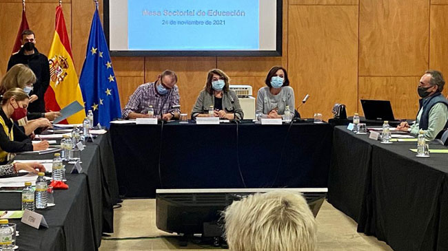 Reuni&oacute;n este mi&eacute;rcoles de la Mesa Sectorial de Educaci&oacute;n