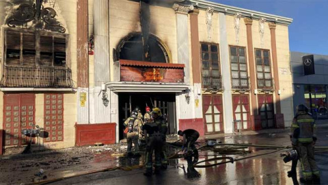 Estado en que quedó la fachada de Fonda Milagros tras el incendio en la madrugada del 1 de octubre Estado en que quedó la fachada de Fonda Milagros tras el incendio en la madrugada del 1 de octubre