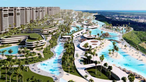 Recreaci&oacute;n de parte del proyecto Larimar City & Resort en Punta Cana