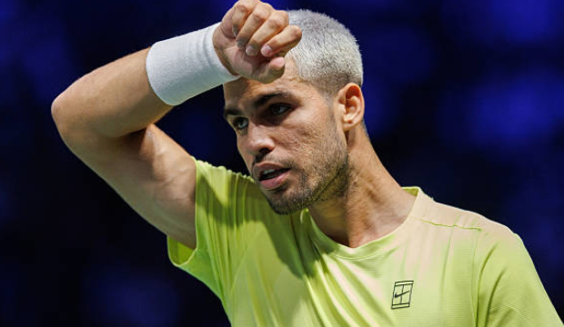 Carlos Alcaraz durante su participación en París-Bercy.