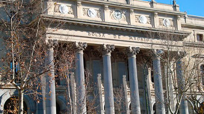 Imange exterior de la Bolsa de Madrid