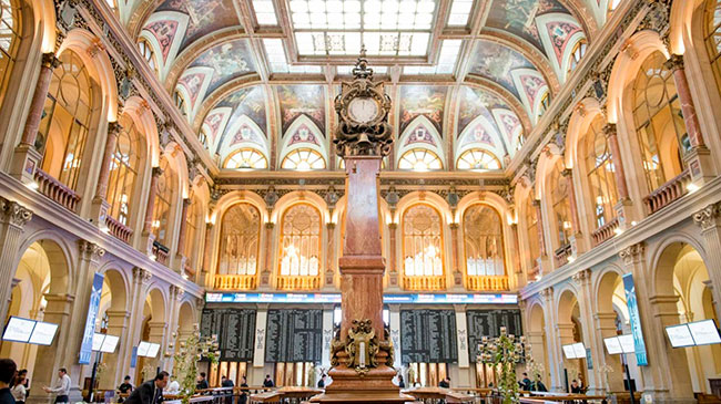 Imagen del interior de la Bolsa de Madrid.