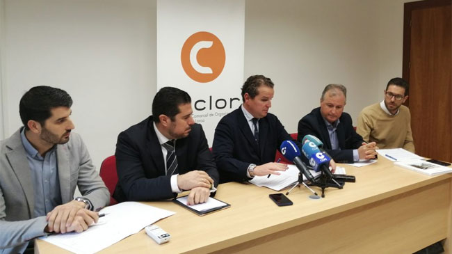 Antonio Garc&iacute;a, presidente de Ceclor, durante una rueda de prensa reciente
