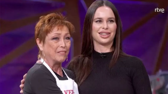 Ver&oacute;nica Forqu&eacute; y su hija Mar&iacute;a, durante uno de los programas de Marterchef. Foto: RTVE