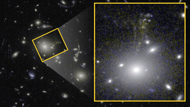 Zoom sobre la imagen del 'Caballito de mar c&oacute;smico' tomada en luz visible e infrarrojo cercano