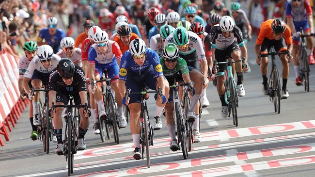 Final de la octava etapa de La Vuelta 2021, en La Manga