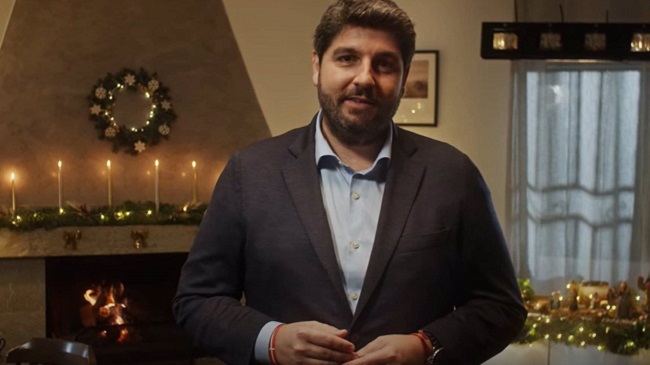 Captura del v&iacute;deo de felicitaci&oacute;n navide&ntilde;a del presidente L&oacute;pez Miras