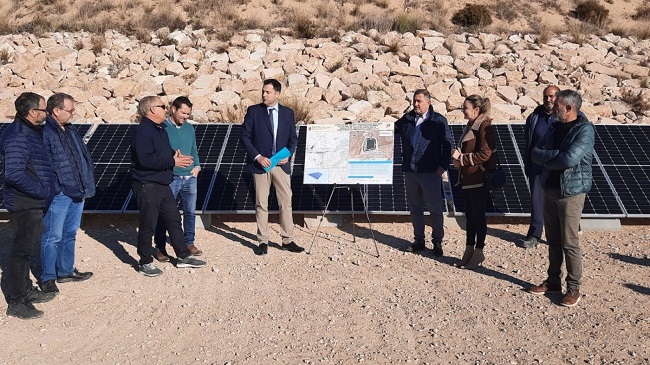 El director general del Agua, durante su visita a las obras en la Comunidad de Regantes Campo Alto de Lorca