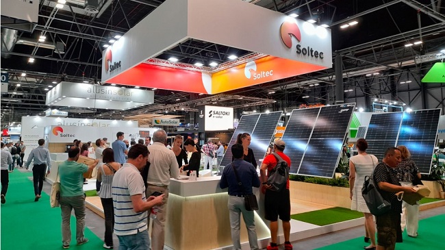Foto de archivo. Soltec en la feria Internacional de Energía y Medioambiente Genera en Madrid en XXV edición Foto de archivo. Soltec en la feria Internacional de Energía y Medioambiente Genera en Madrid en XXV edición