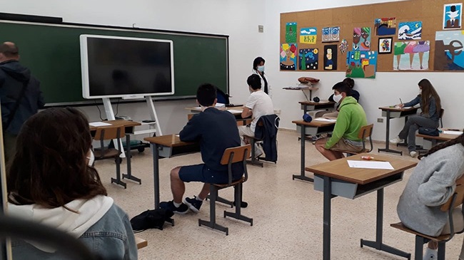 Una clase en un centro educativo