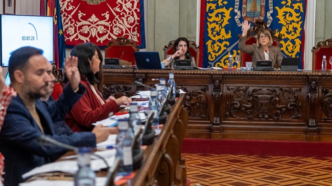 Imagen del pleno ordinario del Ayuntamiento de Cartagena de este jueves 22 de diciembre