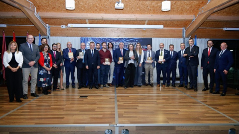 Los premiados, en una imagen cedida por el diario La Verdad a la UPCT Los premiados, en una imagen cedida por el diario La Verdad a la UPCT