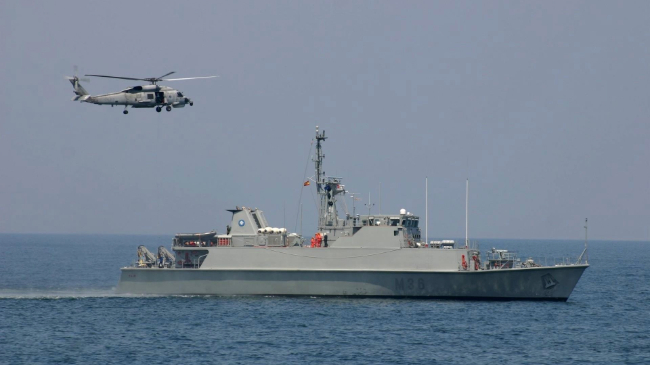 El cazaminas 'Tajo' de la Armada Espa&ntilde;ola en una operaci&oacute;n con la OTAN