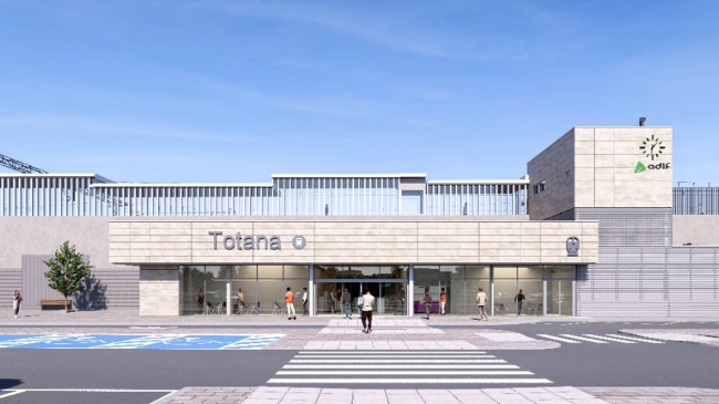 Infograf&iacute;a de la estaci&oacute;n ferroviaria de Totana - Ministerio de Transportes
