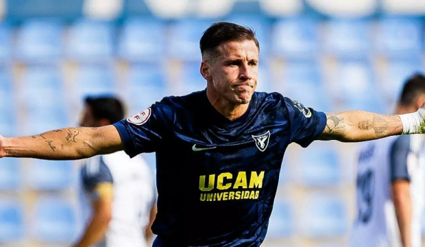 Dani Aquino, autor de un gol ante el Xerez.