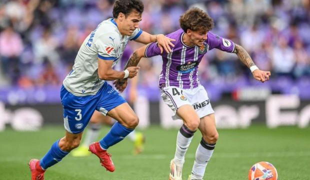 Xavi Moreno durante un encuentro con el Real Valladolid. Xavi Moreno durante un encuentro con el Real Valladolid.