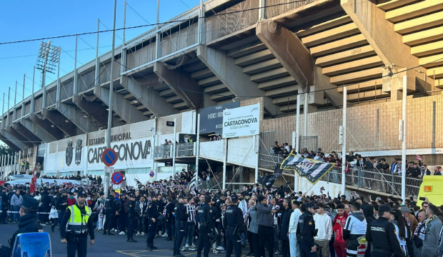 Alrededores del Cartagonova en las horas previas al derbi. Alrededores del Cartagonova en las horas previas al derbi.